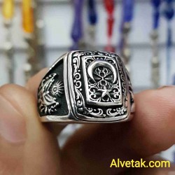  Ay Yıldız Figürlü 925 Ayar Gümüş Erkek Yüzük : 00536